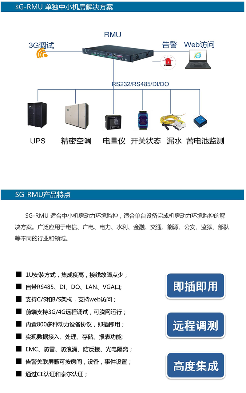 中小机房监控主机